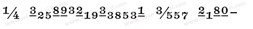 NumbersClaimcheck Regulart字体转换